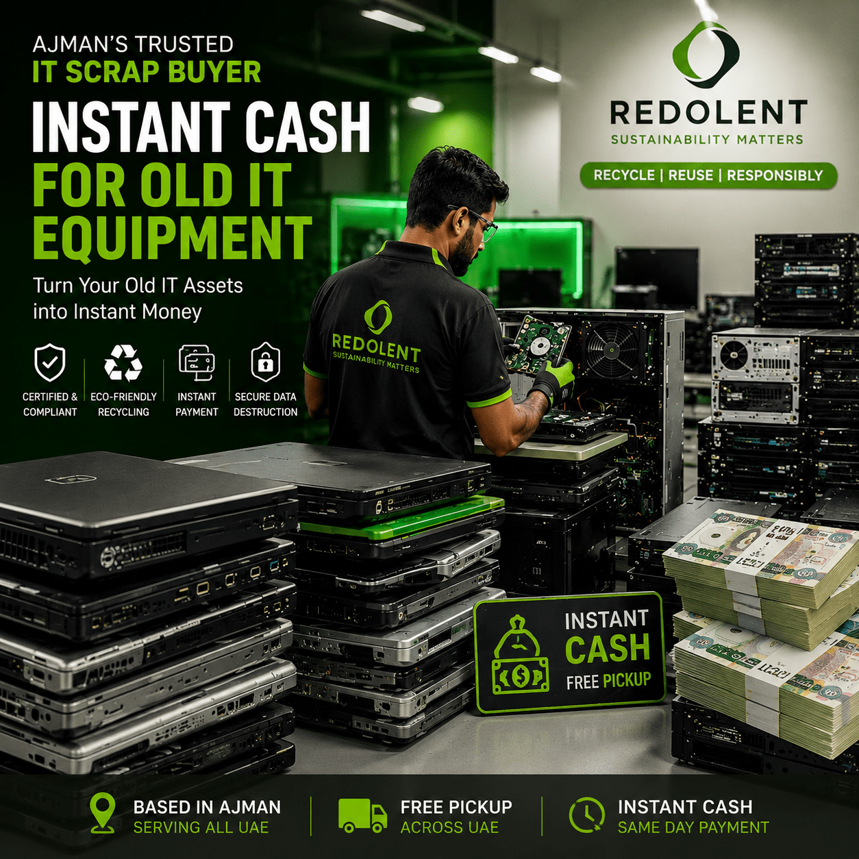 E-Waste Recycling & IT Asset Disposal UAE — Redolent Group
